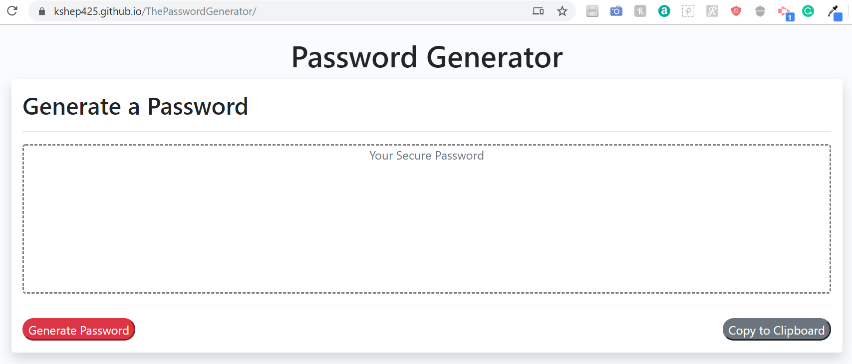 Password Generator